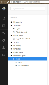 Figure 6. Create Document Types and their Templates.